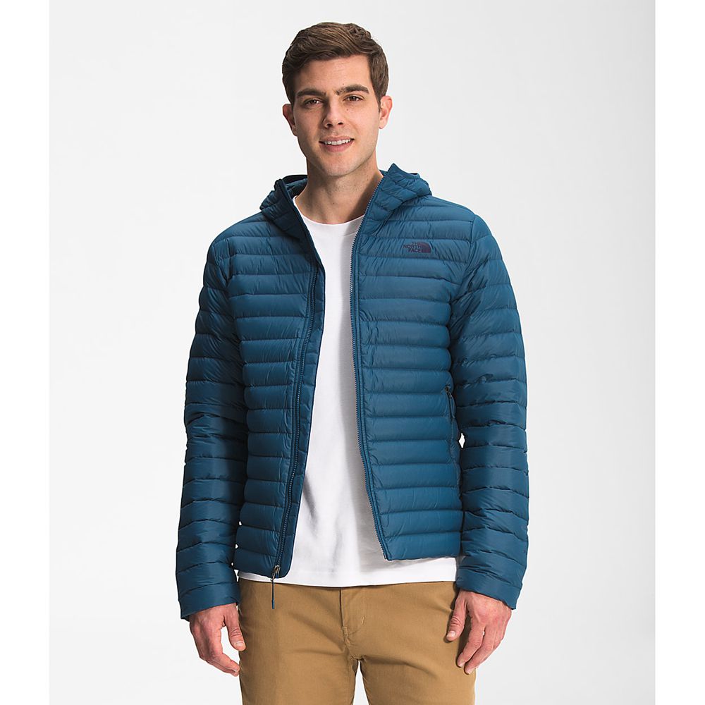 The North Face Hooded Jacket Mens Australia - The North Face Stretch Blue (KYO-078395)